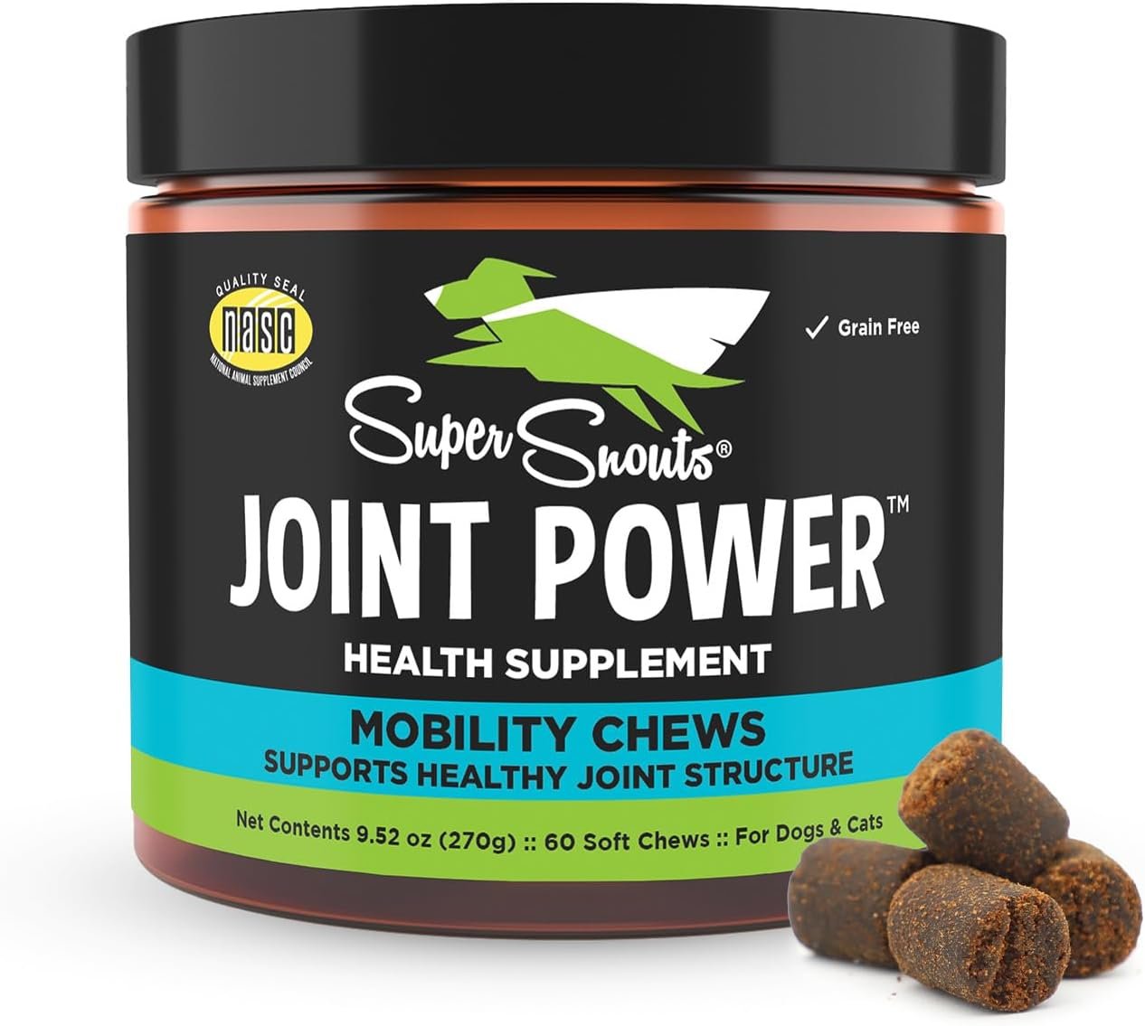 Super Snouts Joint Power Soft Chew Supplement for Dogs, 60 ct