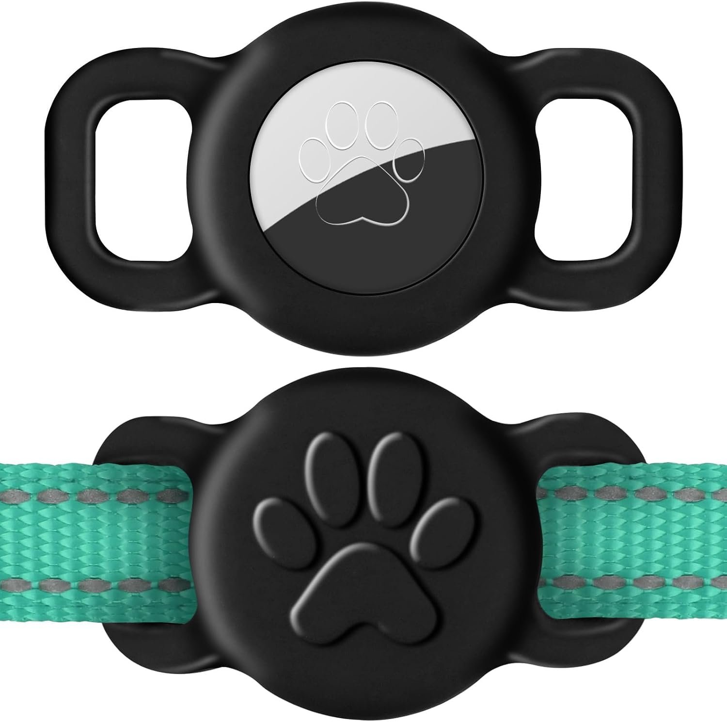Dynmeow Cat Collar Holder for Cats and Small Puppy Dogs, Black, 1 Pack