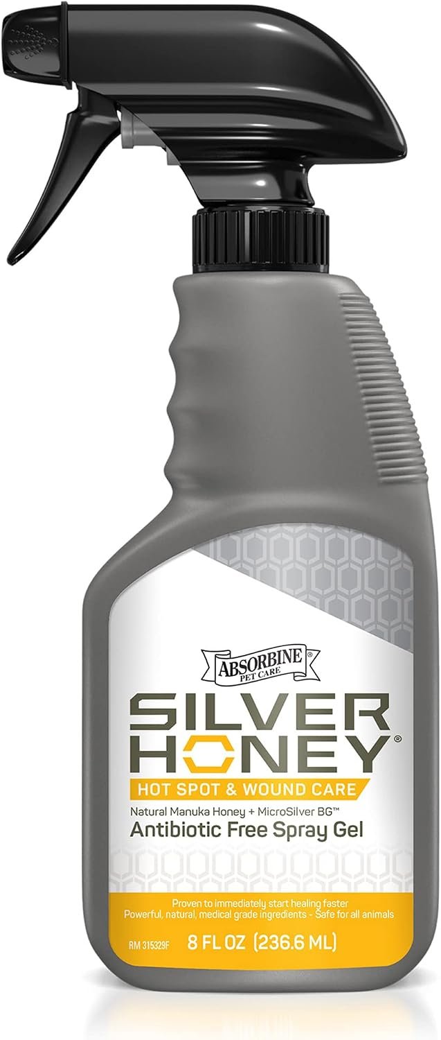 Silver Honey Hot Spot & Wound Care Pet First Aid Spray Gel, 8 fl oz