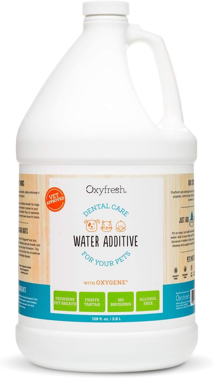 Oxyfresh Premium Pet Dental Care Solution Pet Water Additive – No Brushing