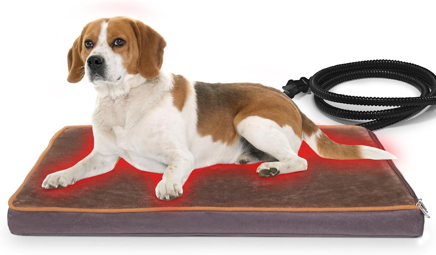 NAMOTEK Outdoor Heated Pet Bed for Cats Dog in Winter with Orthopedic Foam Base Auto Constant Temperature Electric Heating Pad & Waterproof Liner for Dog House Cabin Cot Doorway(31″ Lx19 Wx1.7 Th)