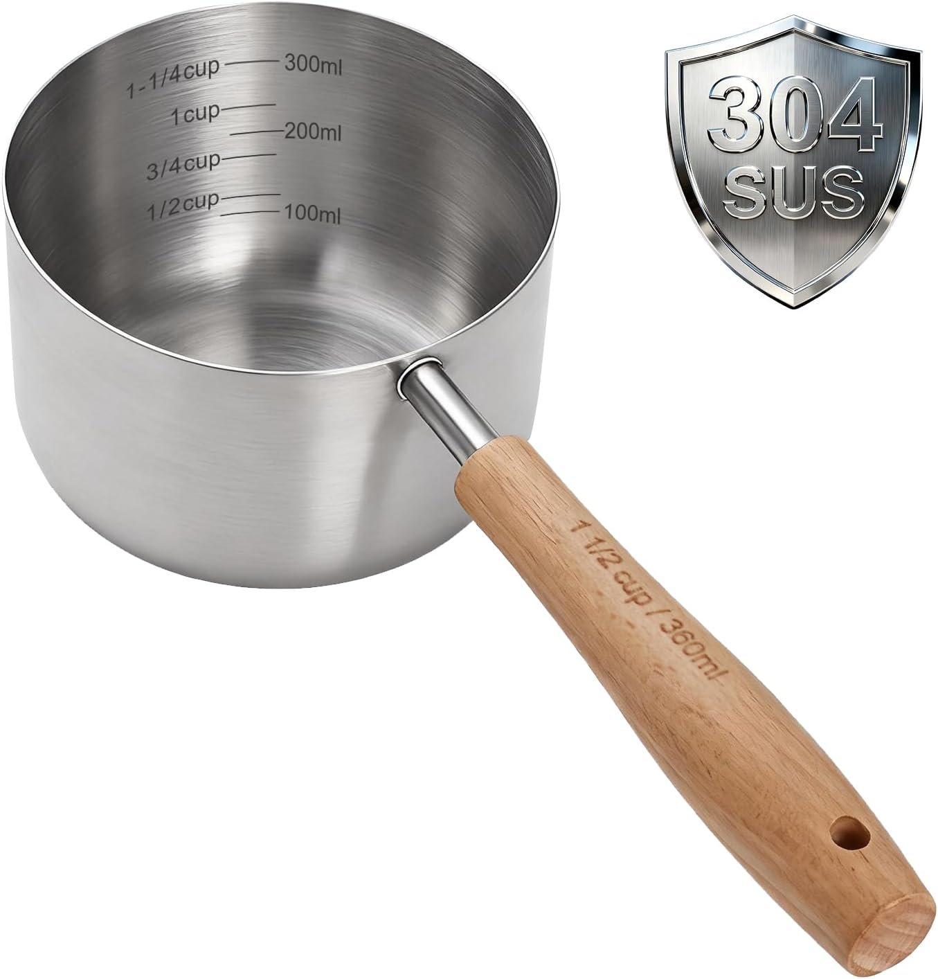 1PCS 1-1/2Cup(360ml) Dog Cat Food Scoop, Measuring Cup for Pets & Kitchen