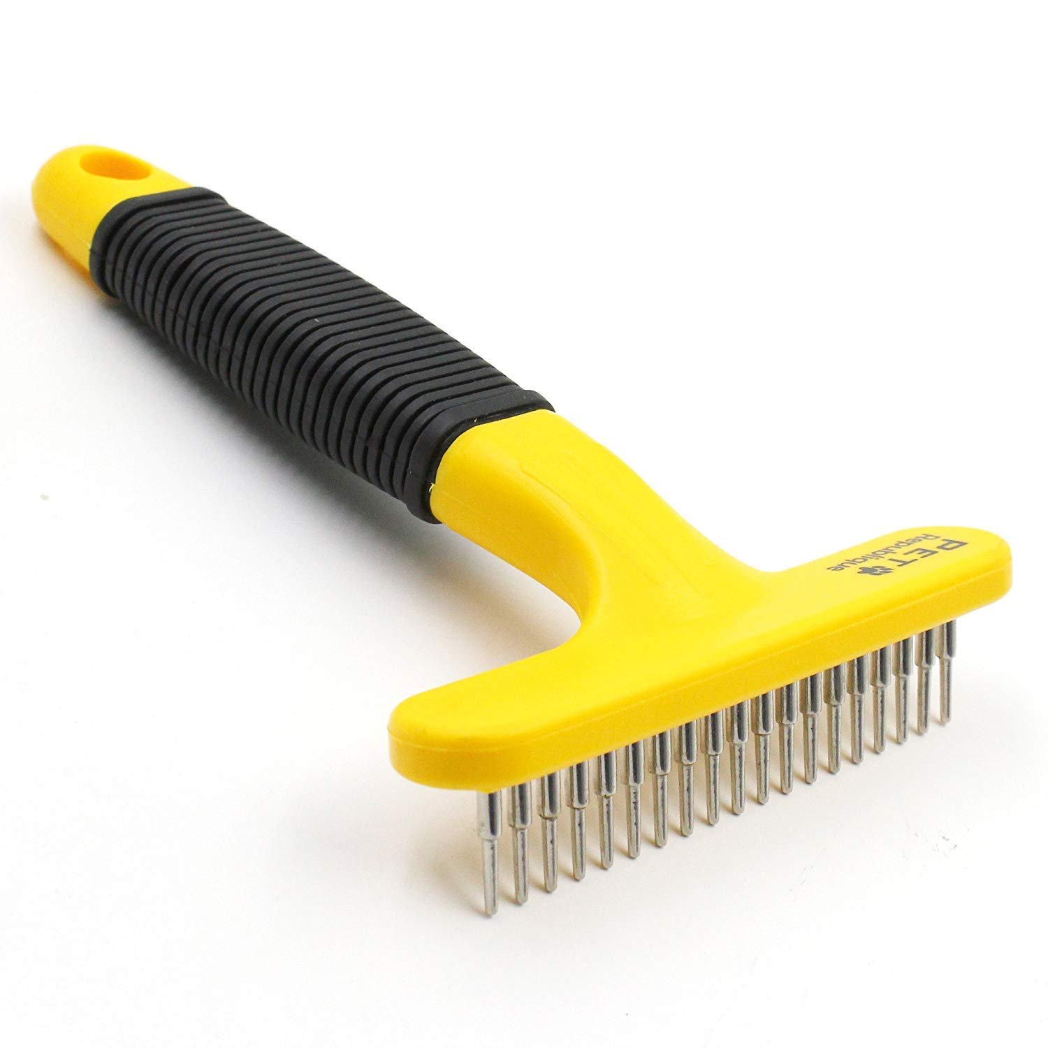 Pet Republique Dog Dematting Comb Rake – Undercoat Mat Brush – Knot out for Dogs, Cats, Rabbits, Any Long Haired Breed Pets – Undercoat Rake Design