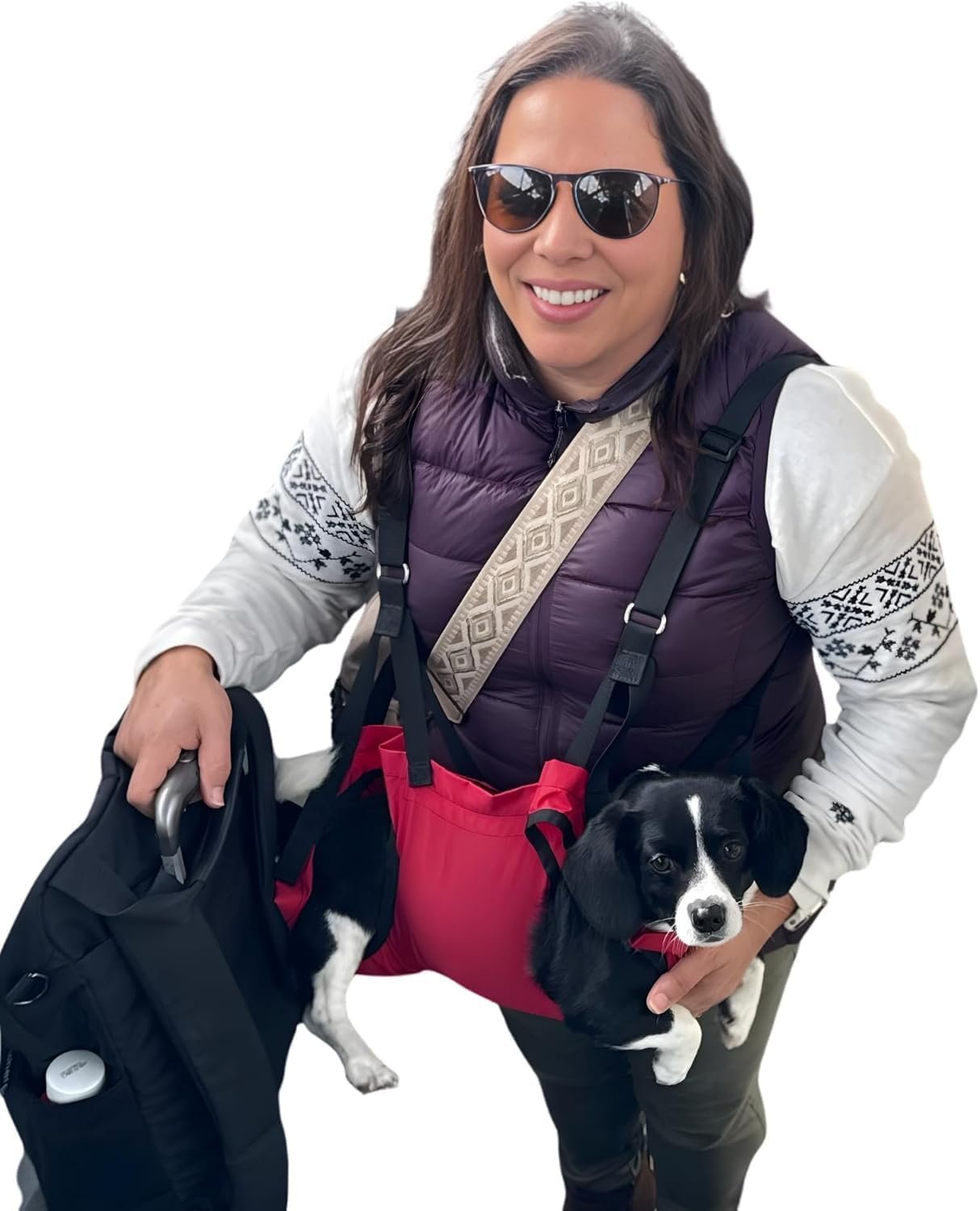 Fido Pro Airlift Ultra-Lite Dog Sling | Ultra-lite Sling Fit in Your Pocket & Bag | The Solution for Injury Prevention and to Assist Injured Dog | for Travel and Outdoor Adventure | XLarge (60-75lbs)