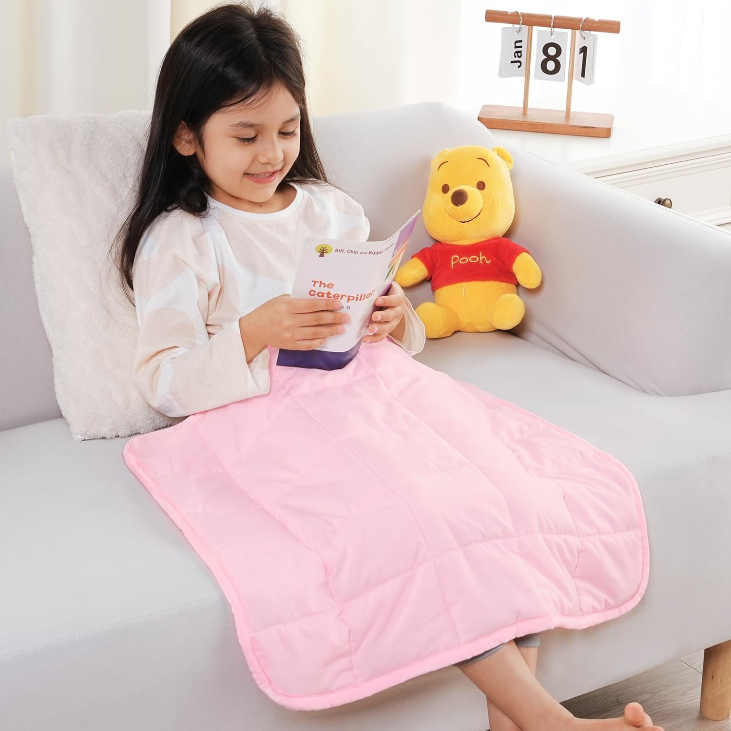 Topblan Weighted Lap Blanket 2 lbs, 19 x 21 Small Size for Summer