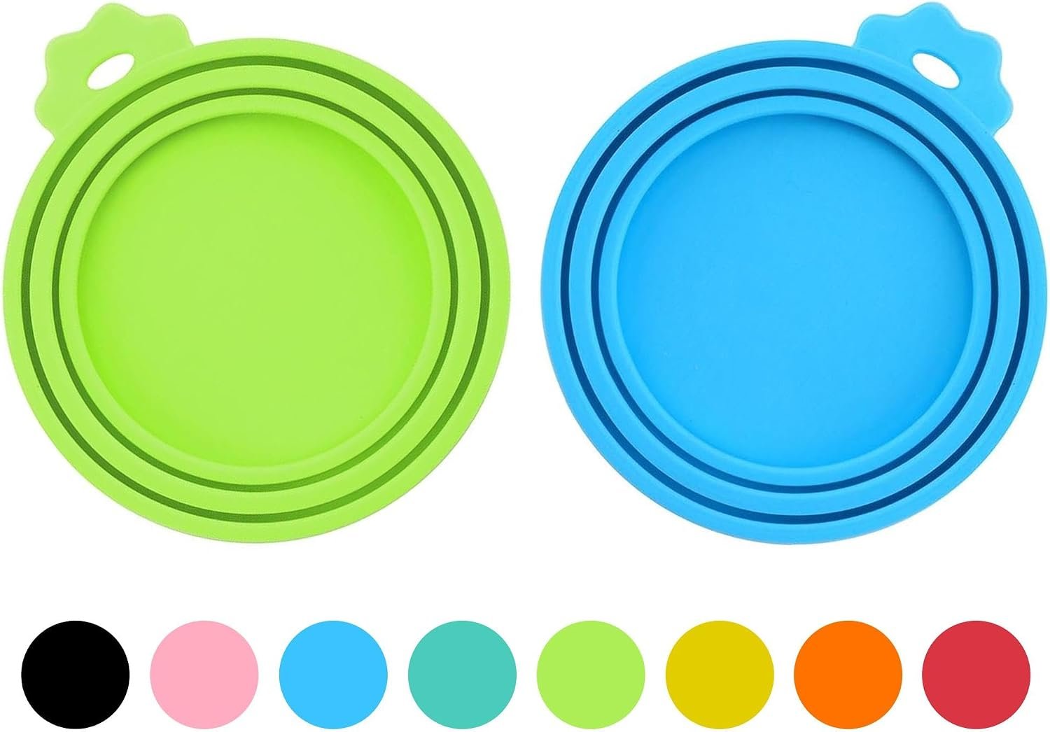 2 Pack Pet Food Can Covers, Silicone Can Lids for Dog & Cat Food