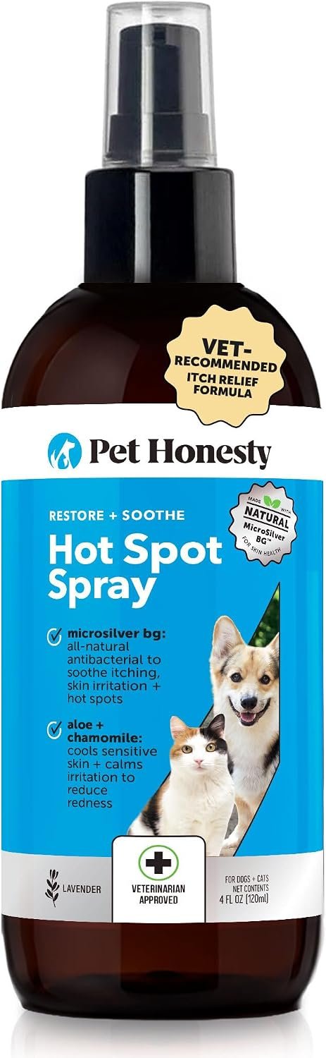 Pet Honesty Hot Spot Spray for Dogs & Cats with Aloe Vera, 4oz