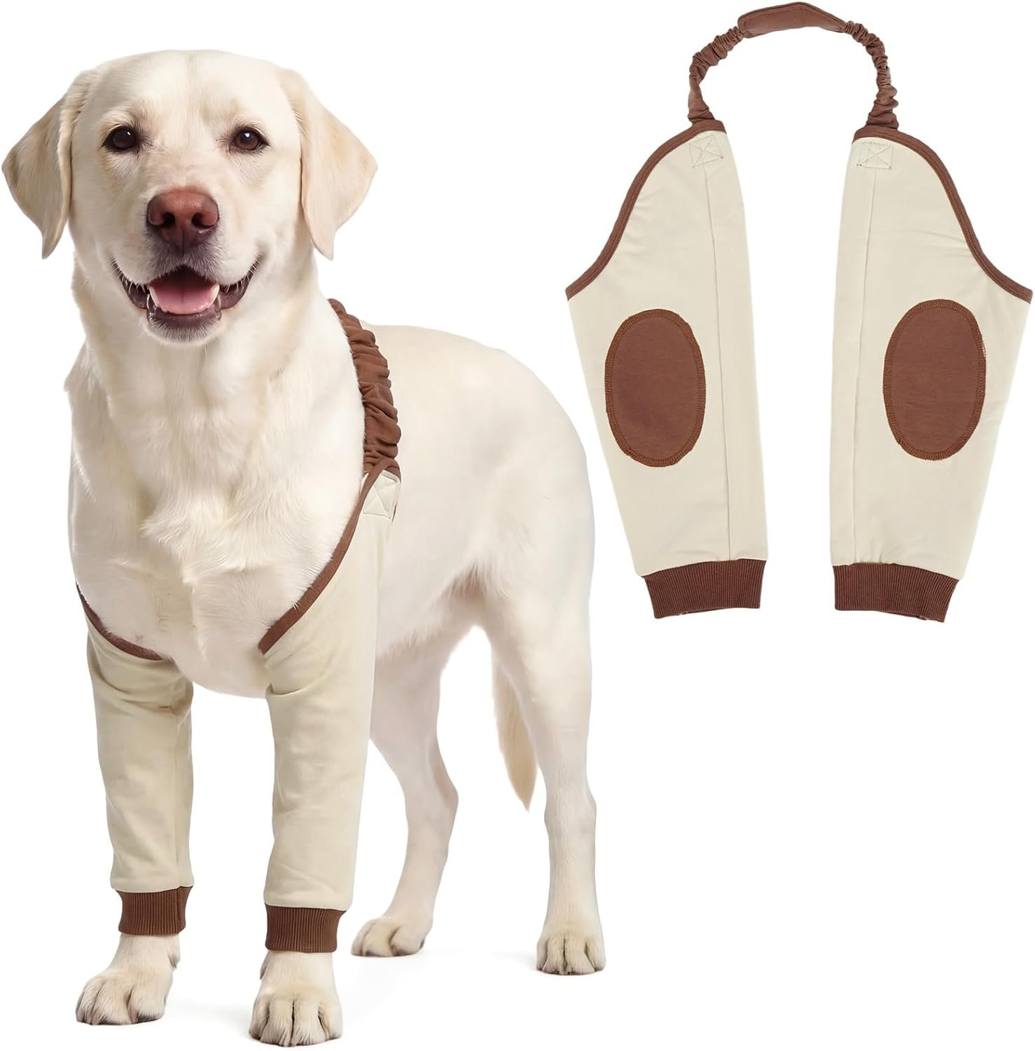 DENTRUN Surgery Dog Leg Sleeve, Front Elbow Protector Stops Licking Chewing