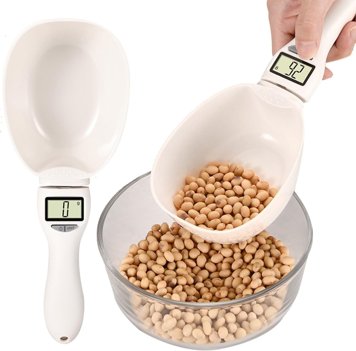 2026 New Digital Measuring Spoon, Digital Food Measuring Scoop Scale – Electronic Kitchen Measuring Spoon Scale for Cooking Baking – Smart Adjustable Measure Cup for Home Cooks Bakers Chefs Pet Owners