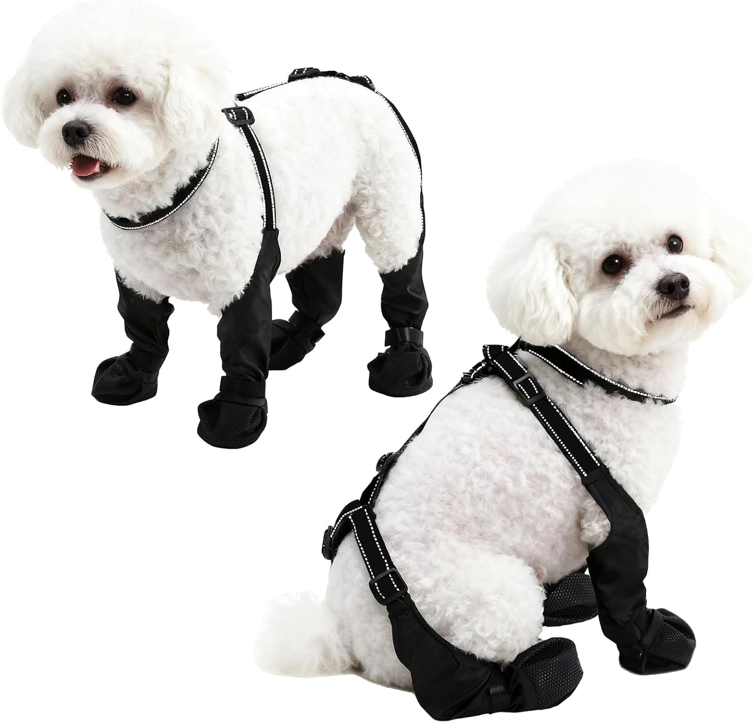 Waterproof Dog Boots for Small &Medium Dogs, Stay-On Paw Protectors