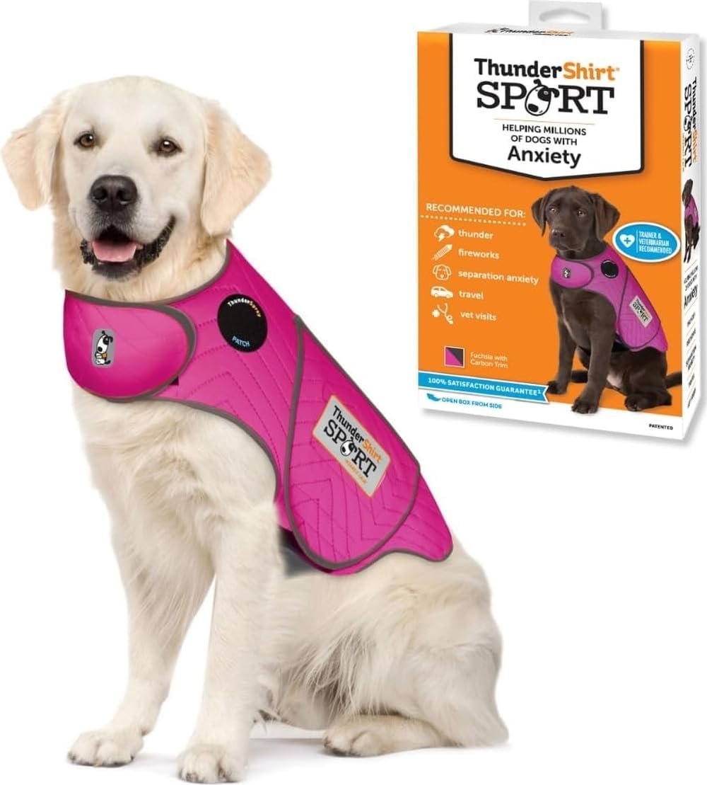 ThunderShirt for Dogs Calming Anxiety Vest, X Large, Fuchsia Sport