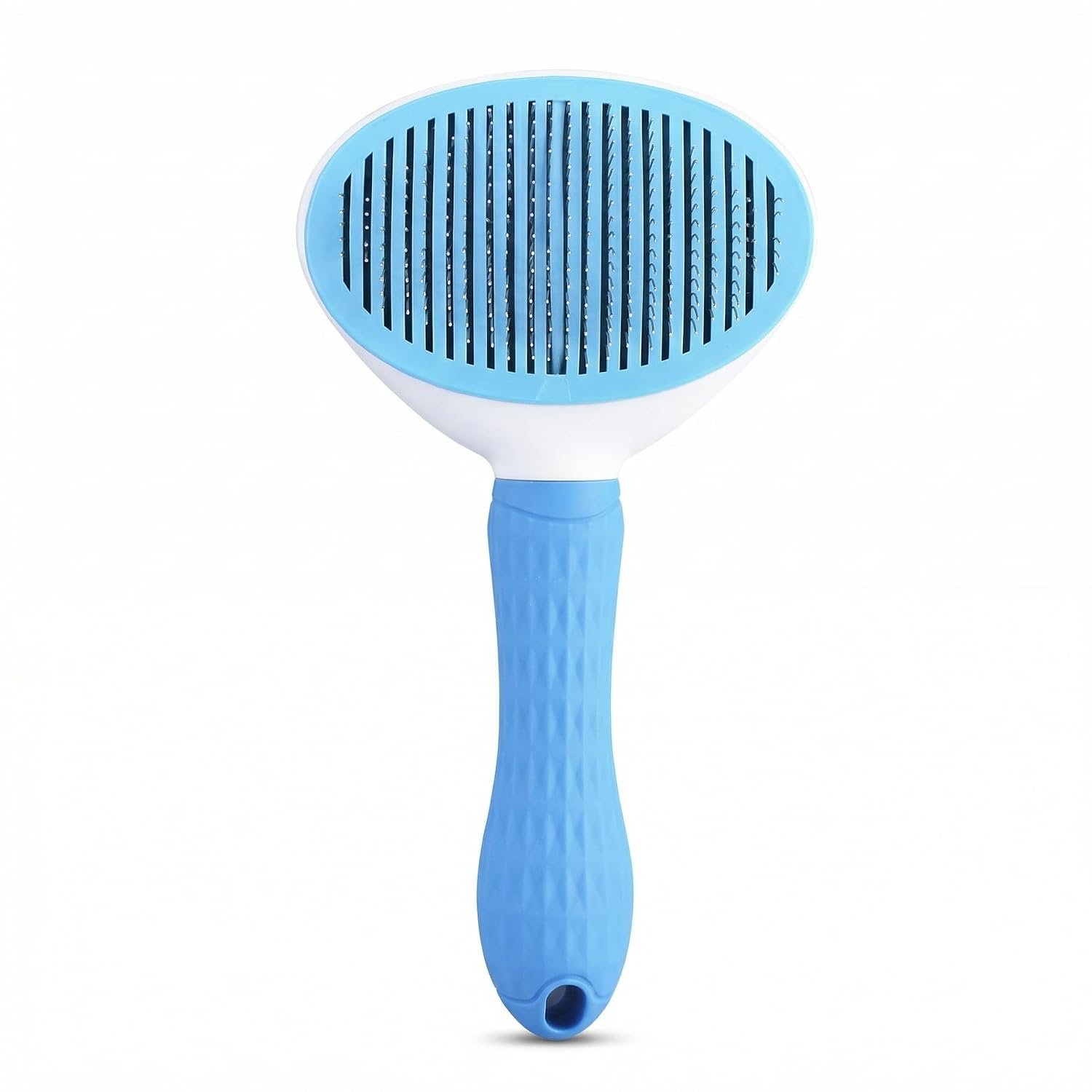 Self Cleaning Pet Grooming Brush for Dogs & Cats – Deshedding Slicker Brush with Hair Removal Button, Gentle Skin Safe with Free Comb
