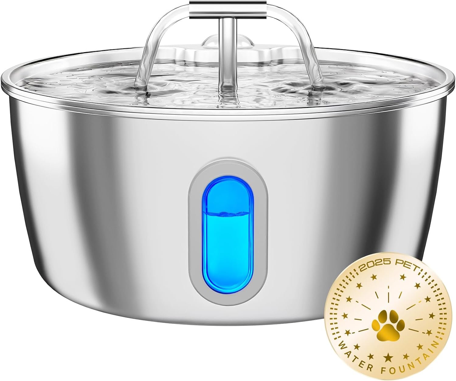 Stainless Steel Cat Water Fountain – 3.2L/108oz Cat Fountain for Drinking