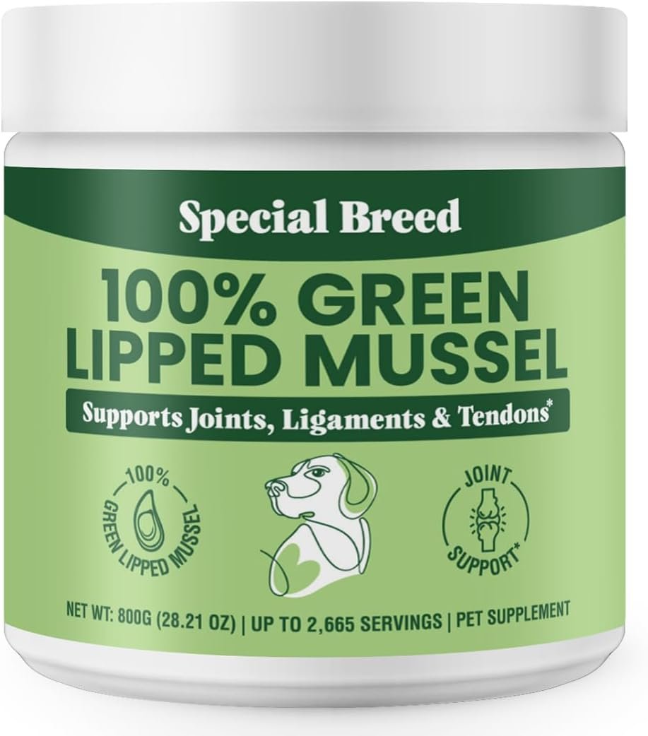 Green Lipped Mussel Powder for Dogs & Cats – 100% New Zealand Green Lipped Mussels – 800 Grams – Up to 2,665 Servings