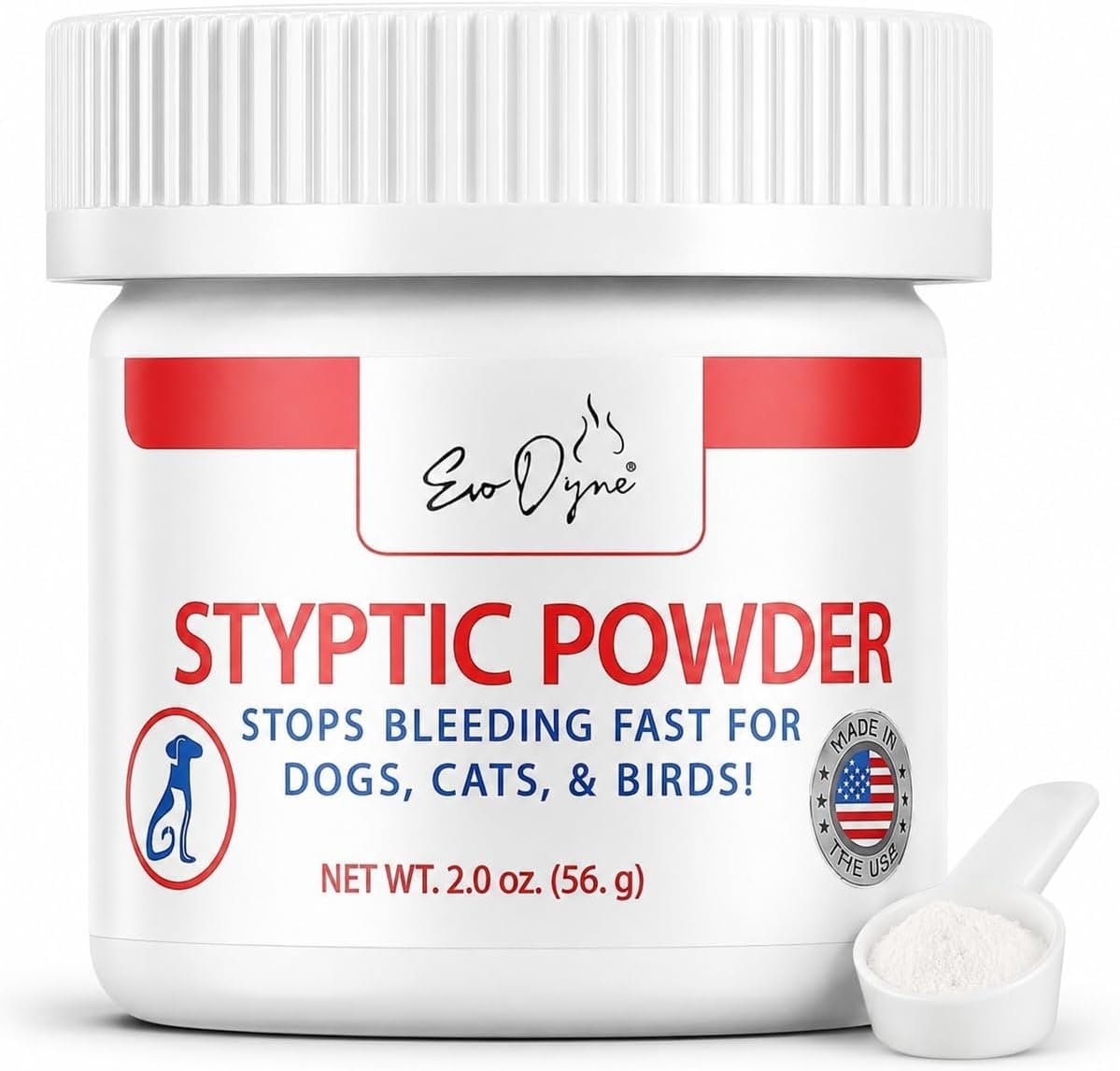 Evo Dyne Styptic Powder 2 oz for Dogs, Cats & Birds
