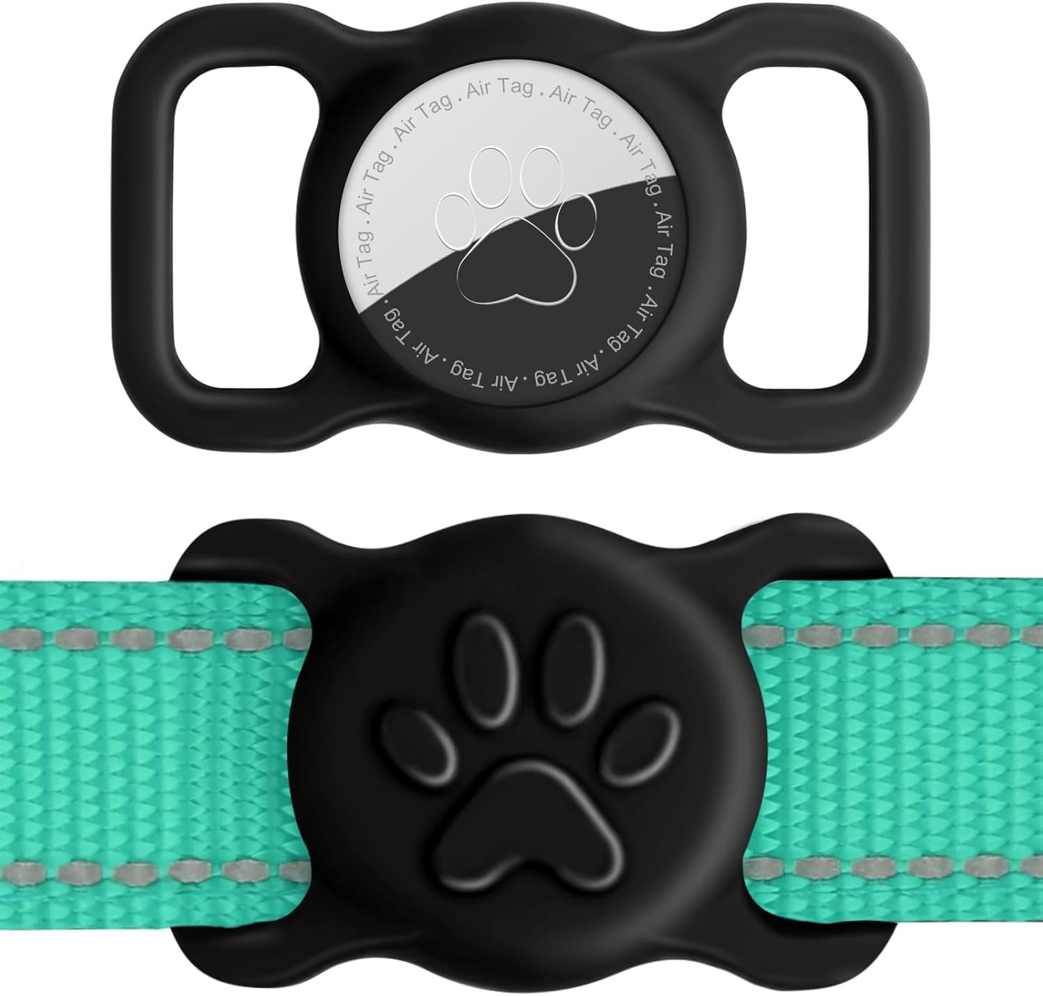 Dynmeow Dog Collar Holder for Small Medium Breeds, Black, 1 Pack