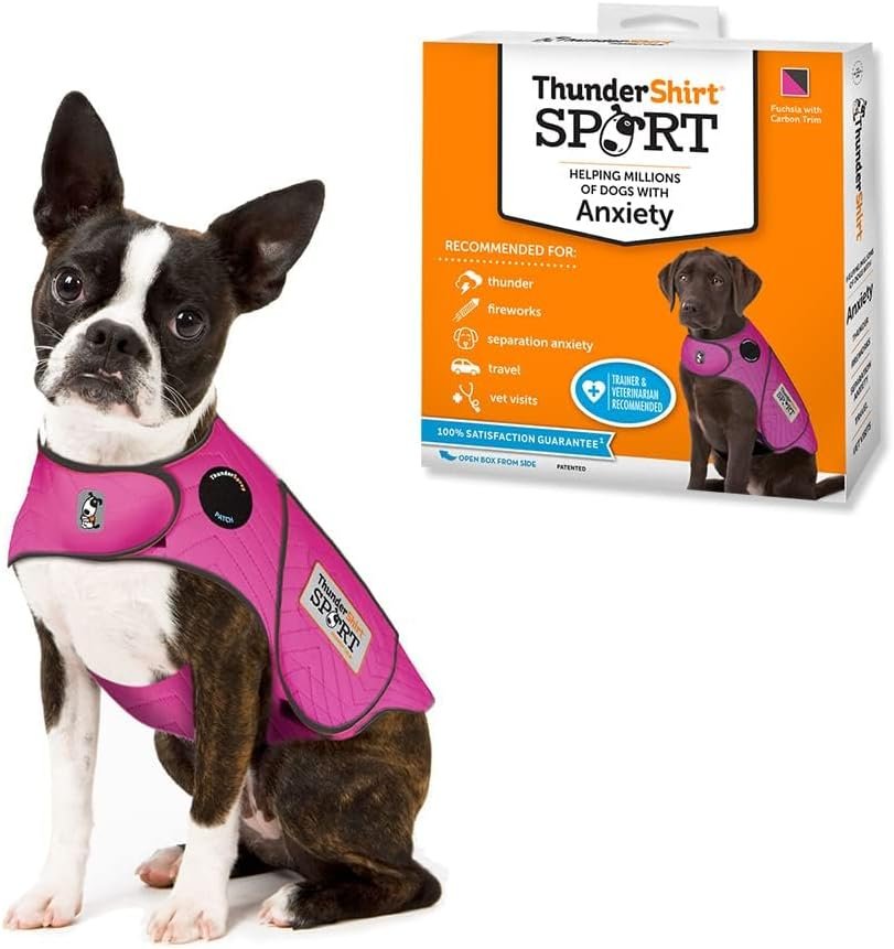 ThunderShirt for Dogs Calming Anxiety Vest, X Small, Fuchsia Sport
