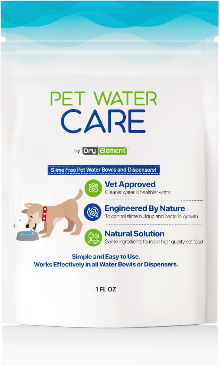 Pet Water Care – Dog and Cat Water Additive for Dental and Oral Care – Prevents Pets Water Bowl and Dispenser Fountain Slime – for Fresh Breath and Cleaner, Healthy Teeth