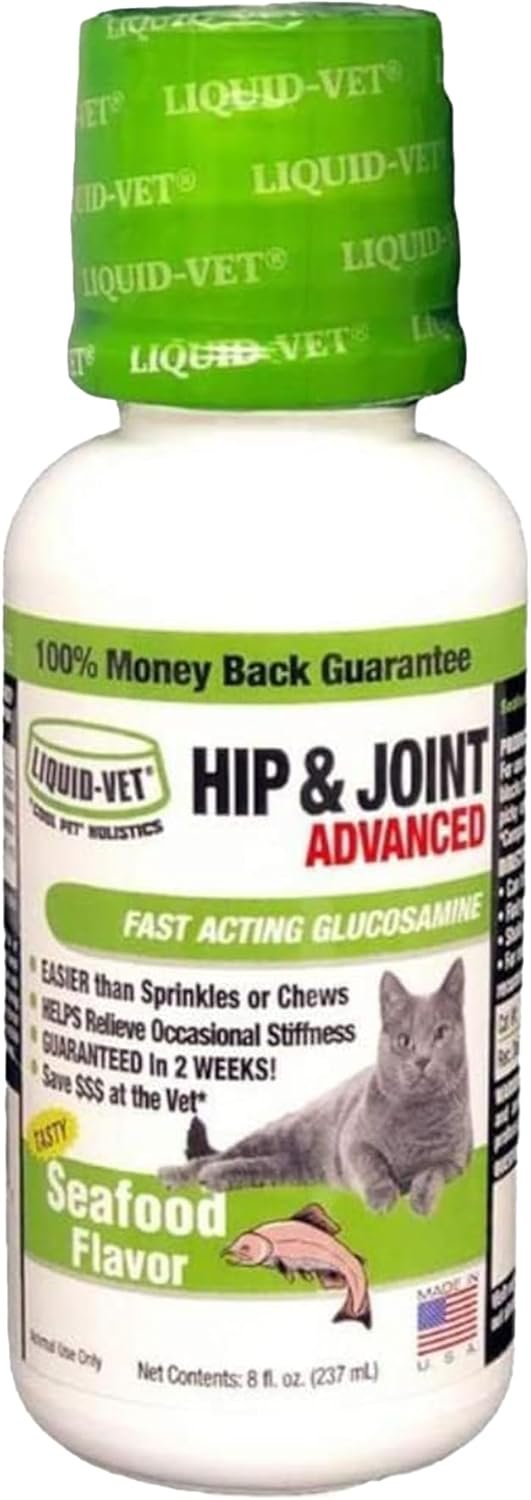 LIQUID-VET Feline Hip & Joint Advanced Formula, Seafood Flavor, 8 oz