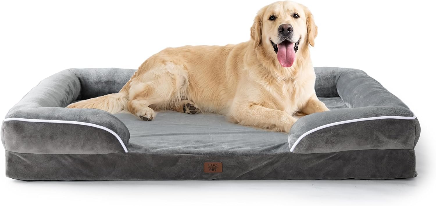 EGOHOME Orthopedic Large Dog Bed, Waterproof Washable L Pet Bed 41″