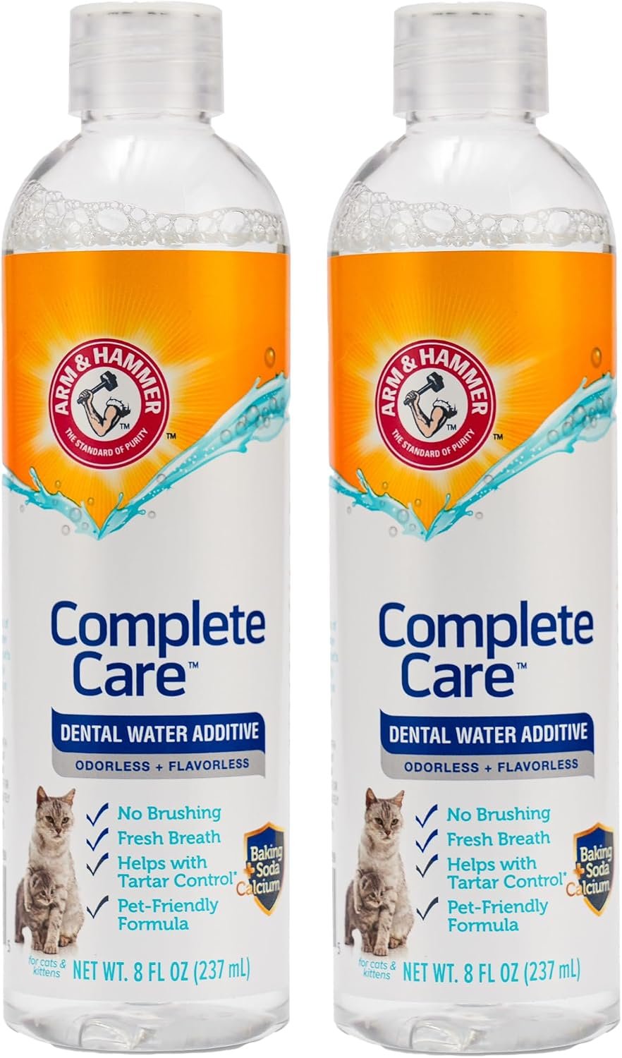 Arm & Hammer Complete Care Cat Dental Water Additive, 8 Fl Oz, 2-Pack