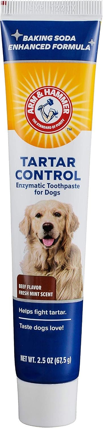 Arm & Hammer Tartar Control Enzymatic Dog Toothpaste, Beef Flavor, 2.5 Oz