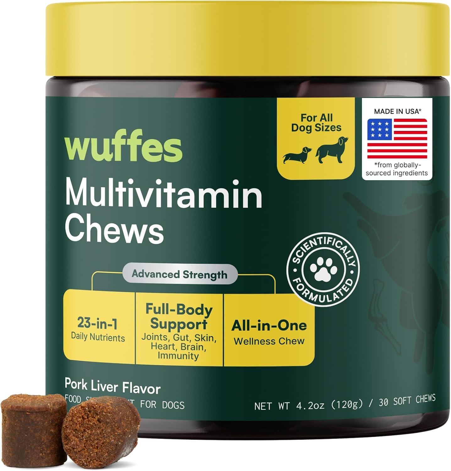 Wuffes 23-in-1 Daily Dog Multivitamin Soft Chews