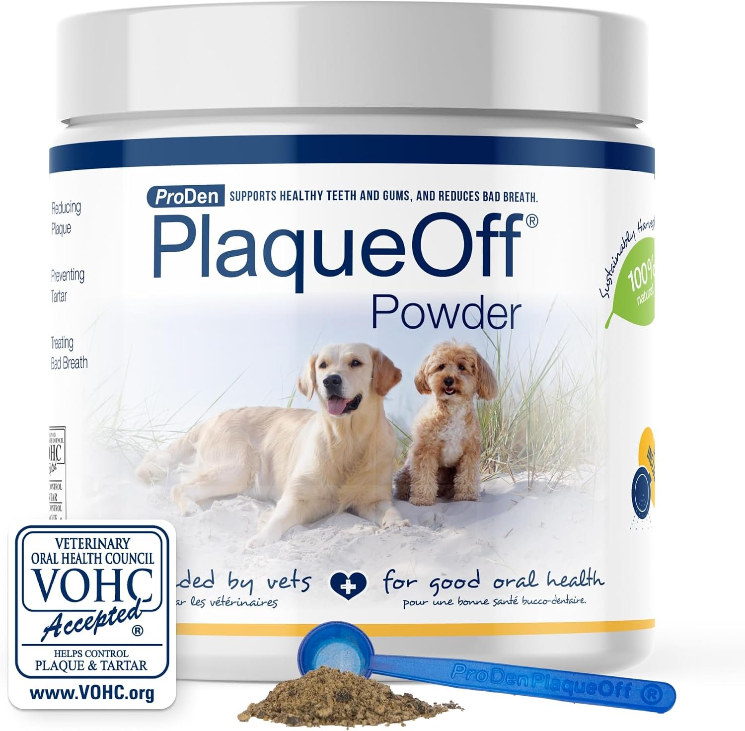 ProDen PlaqueOff Powder – Cat & Dog Tartar and Plaque Remover – 420g