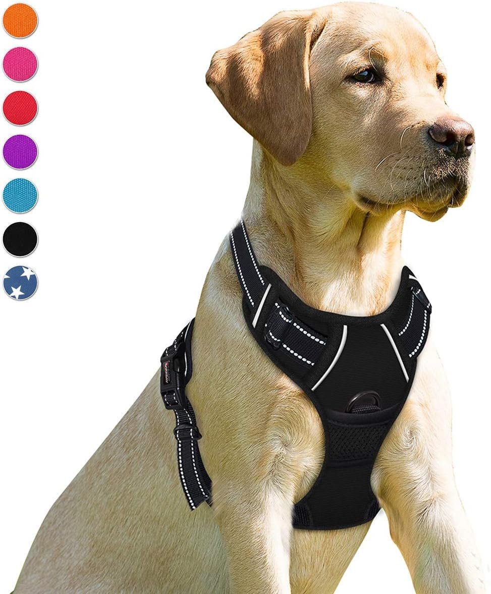 BARKBAY Dog Harness No Pull for Large Dogs Front Back Clips,Dog Vest