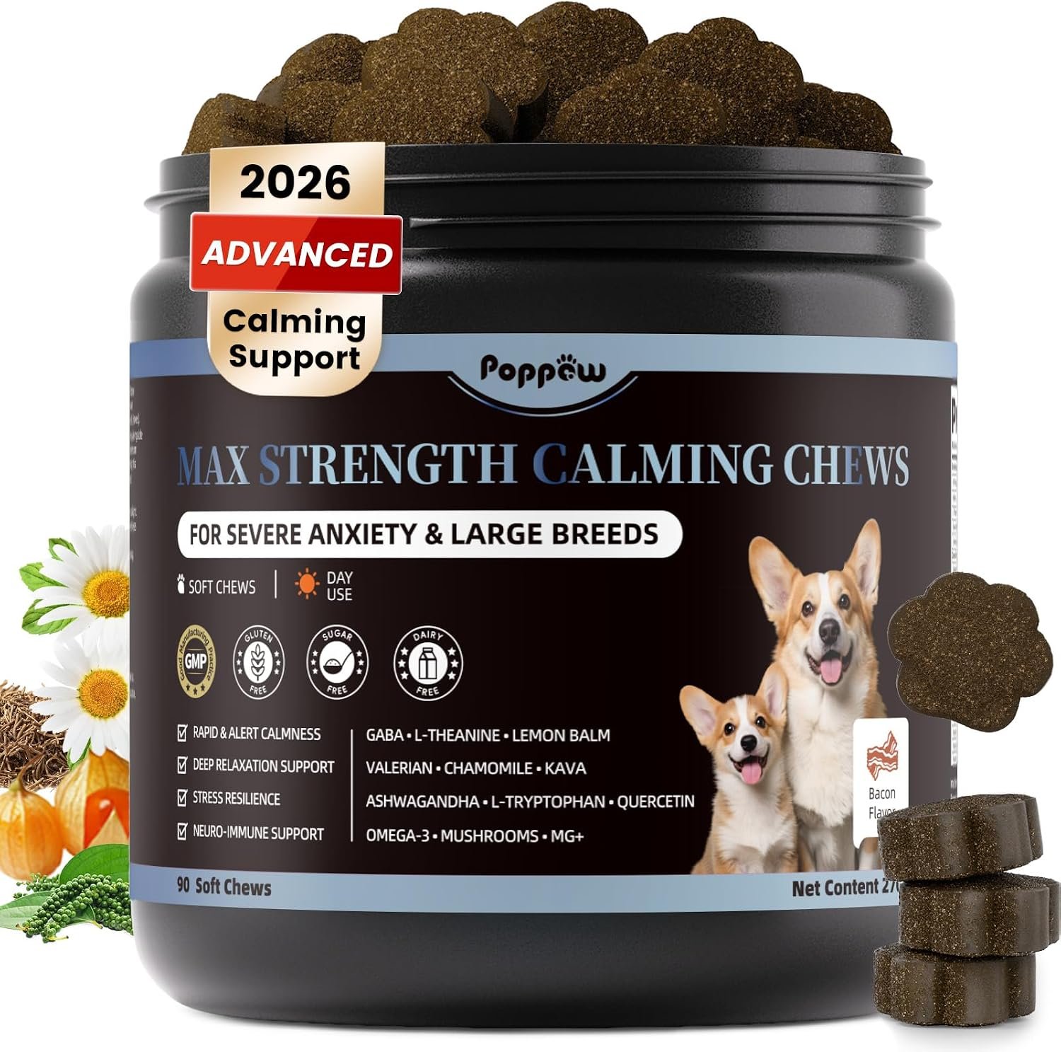 Calming Chews for Dogs – Advanced Calming Treats for Dogs Anxiety