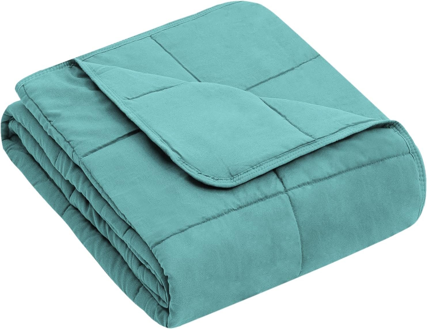 yescool Weighted Throw Blanket 7lbs, 41″ x 60″, Teal