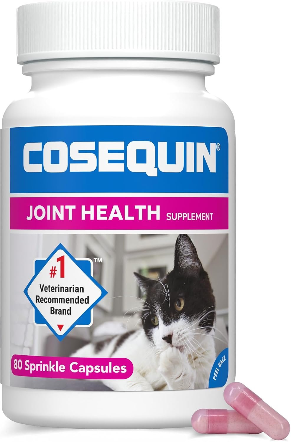 Nutramax Cosequin Joint Supplement for Cats, Easy Sprinkle Capsule, 80ct
