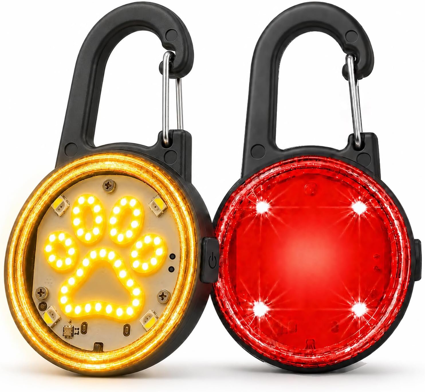2 Pack Dog Collar Light,4 Modes Rechargeable LED Lights for Night Walking