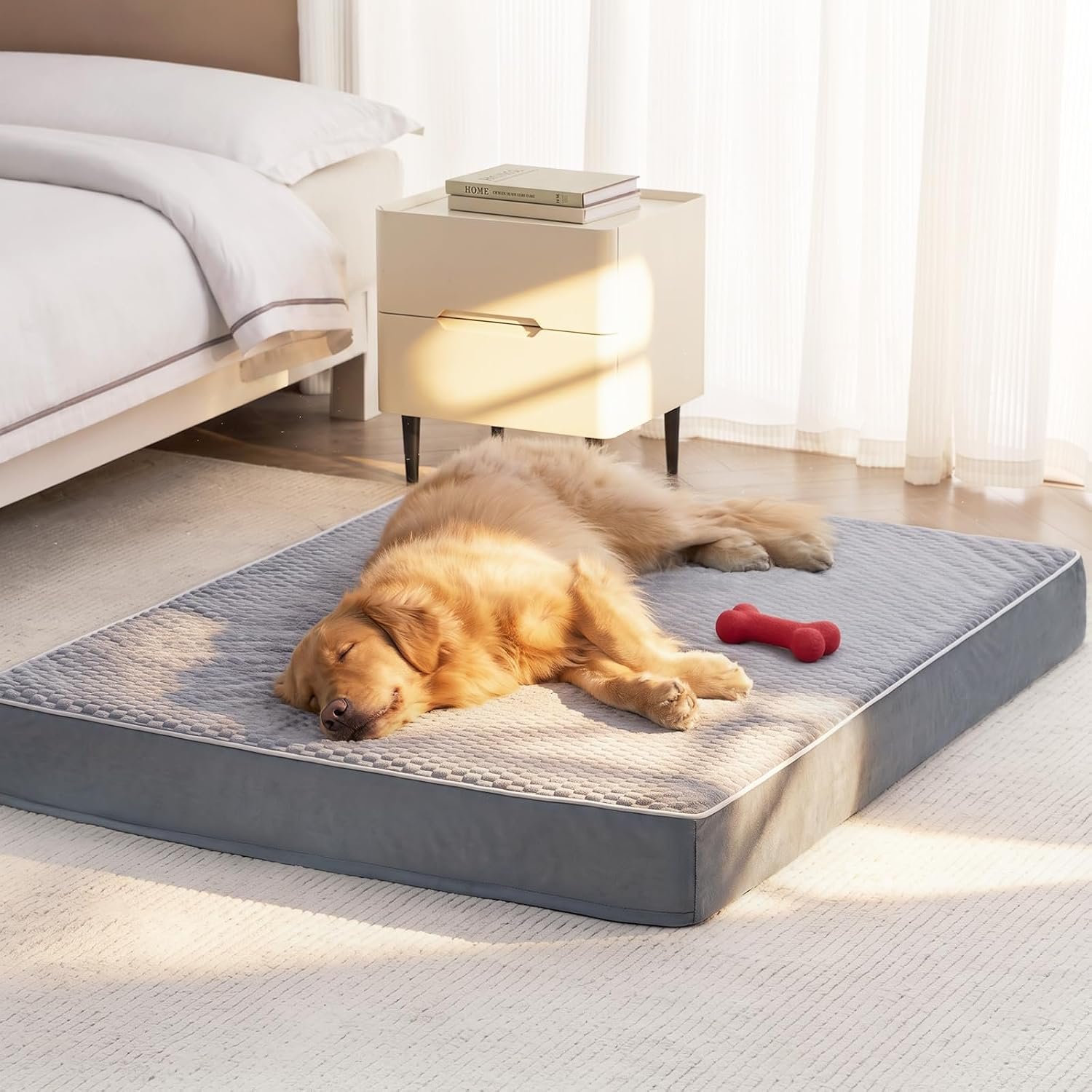 LEXTRO XL Waterproof Orthopedic Dog Bed for Crate Mat 44×32 Extra Large