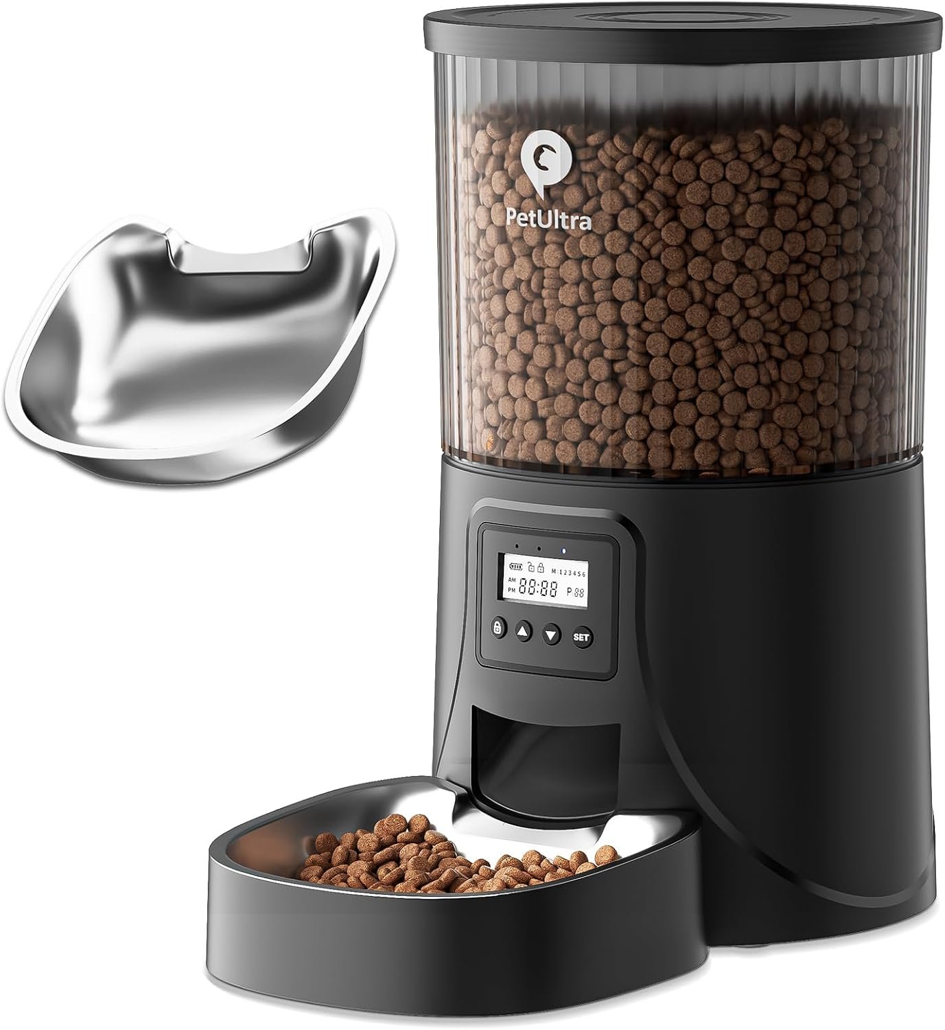 PETULTRA Automatic Cat Feeder: 4L Timed Cats Food Dispenser Programmable