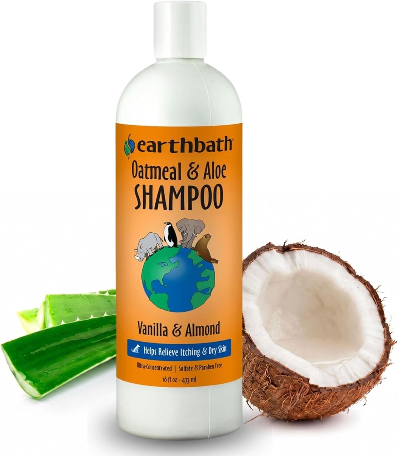 earthbath Oatmeal & Aloe Dog Shampoo, Itchy, Dog Wash, 16 Oz (1 Pack)