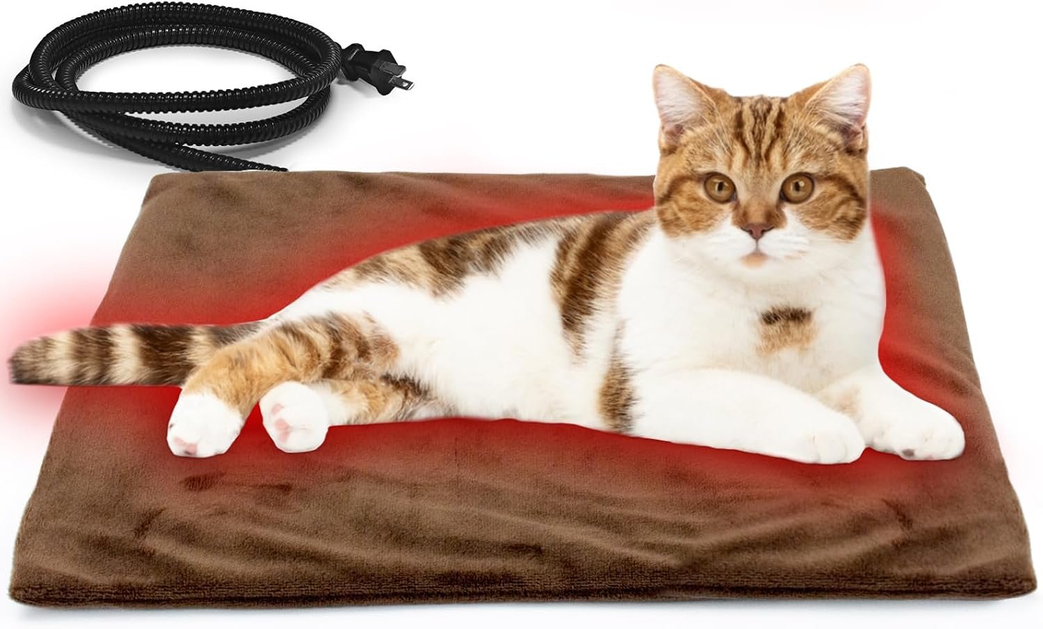 NAMOTEK Pet Heating Pad, Safe Electric Heating Pad for Dogs and Cats Indoor Warming Pad with Auto Constant Temperature 15.7″ x 12″