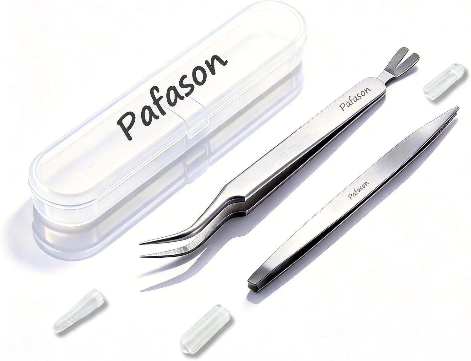PAFASON Tick Removal Tweezer Twister Tool Dual-Headed Set for Dogs Cats Humans Plastic Case for Safe Storage and Easy Carrying Multi-functional Stainless Steel Safe Tick Removal Tool for Human & Pets