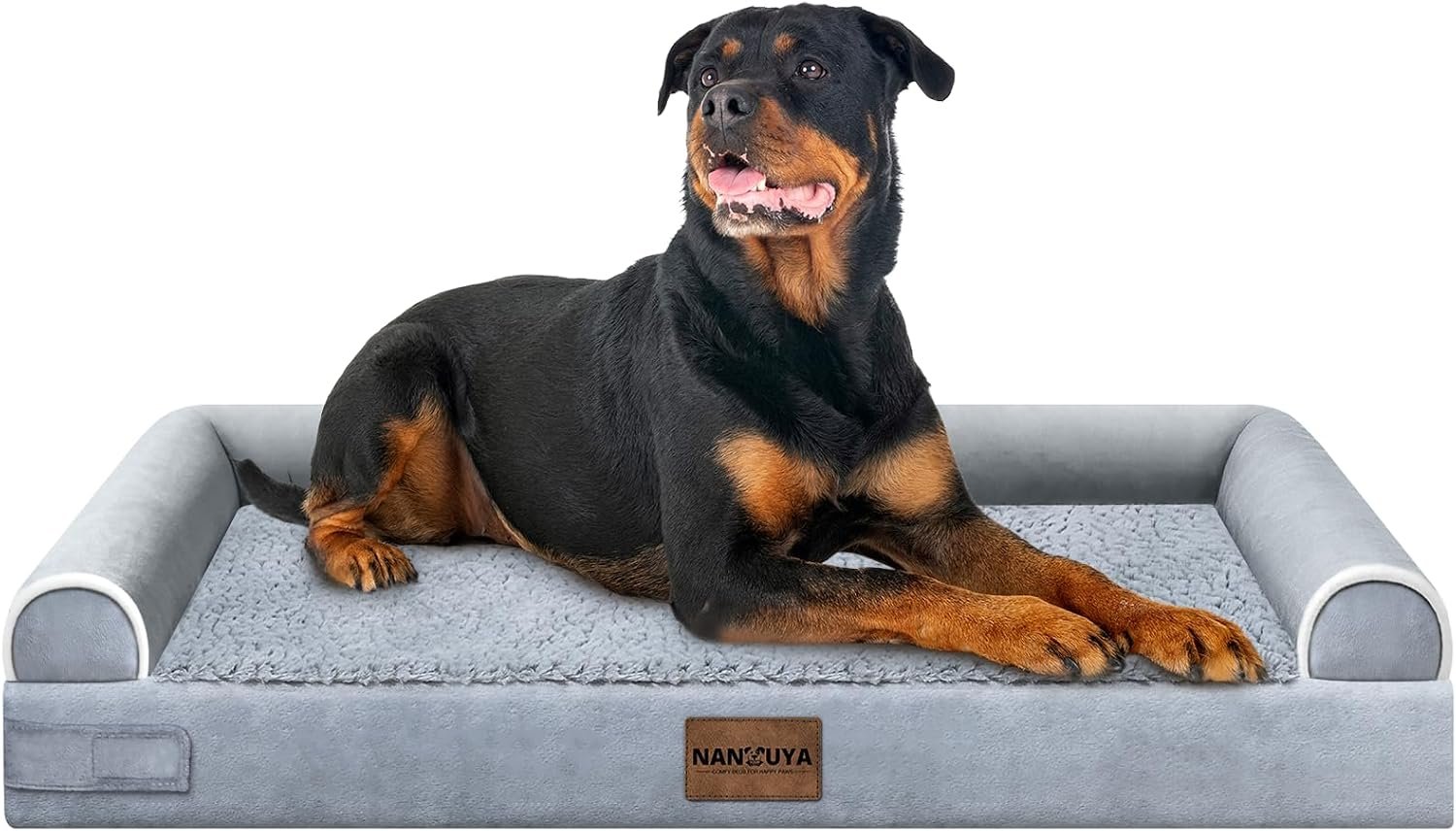 NANUYA Orthopedic Dog Bed for XX-Large Dogs, 44 x 34 Inch, Light Grey