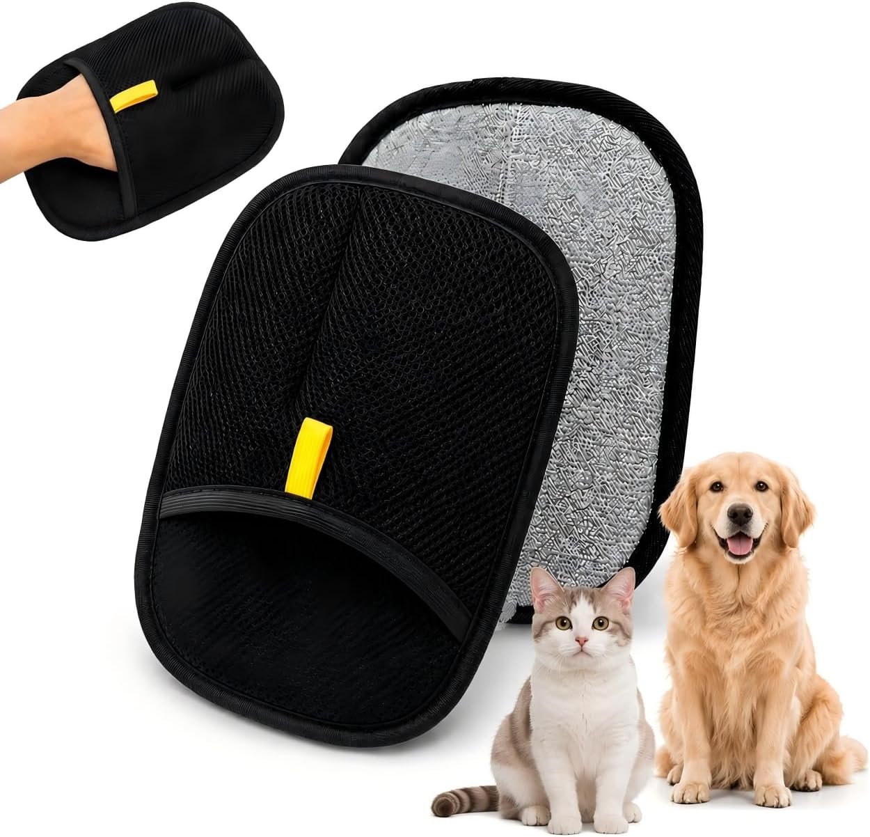 Electrostatic Pet Hair Removal Glove, Quick Wiping&Reusable