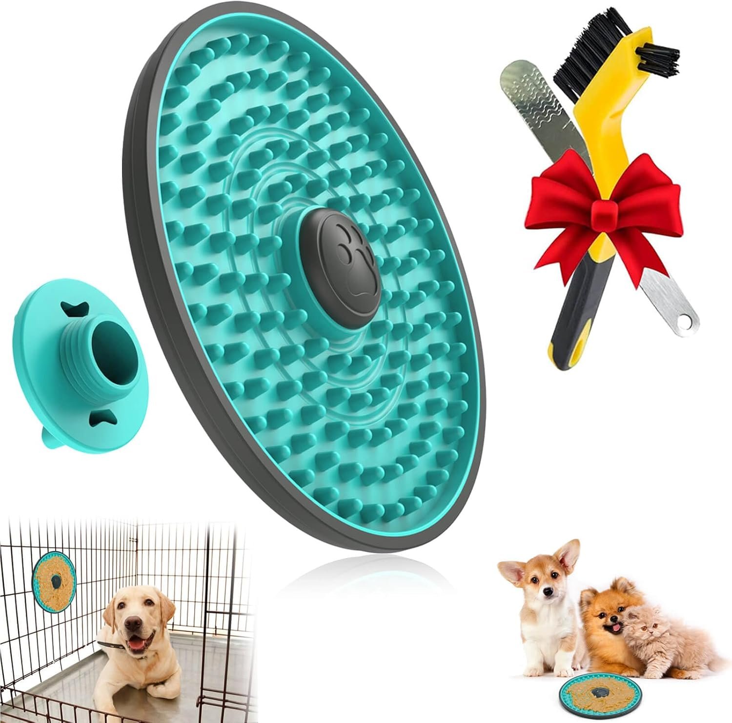 Lick Mat for Dogs Crate Lick Pad Slow Feeder for Crate Training
