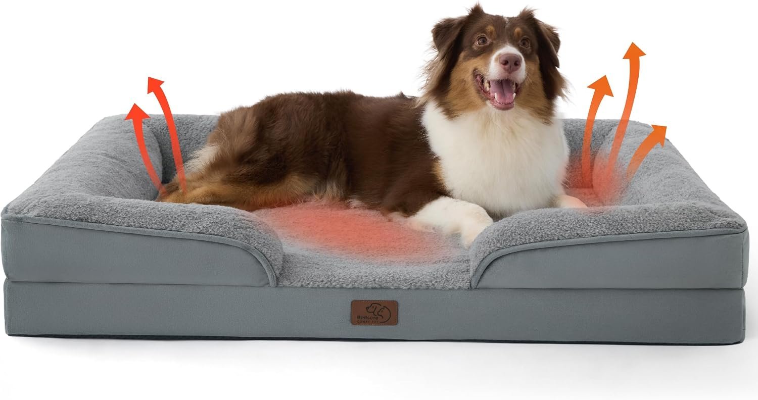 Bedsure Self Warming Orthopedic Dog Beds Large Sized Dog Washable Original