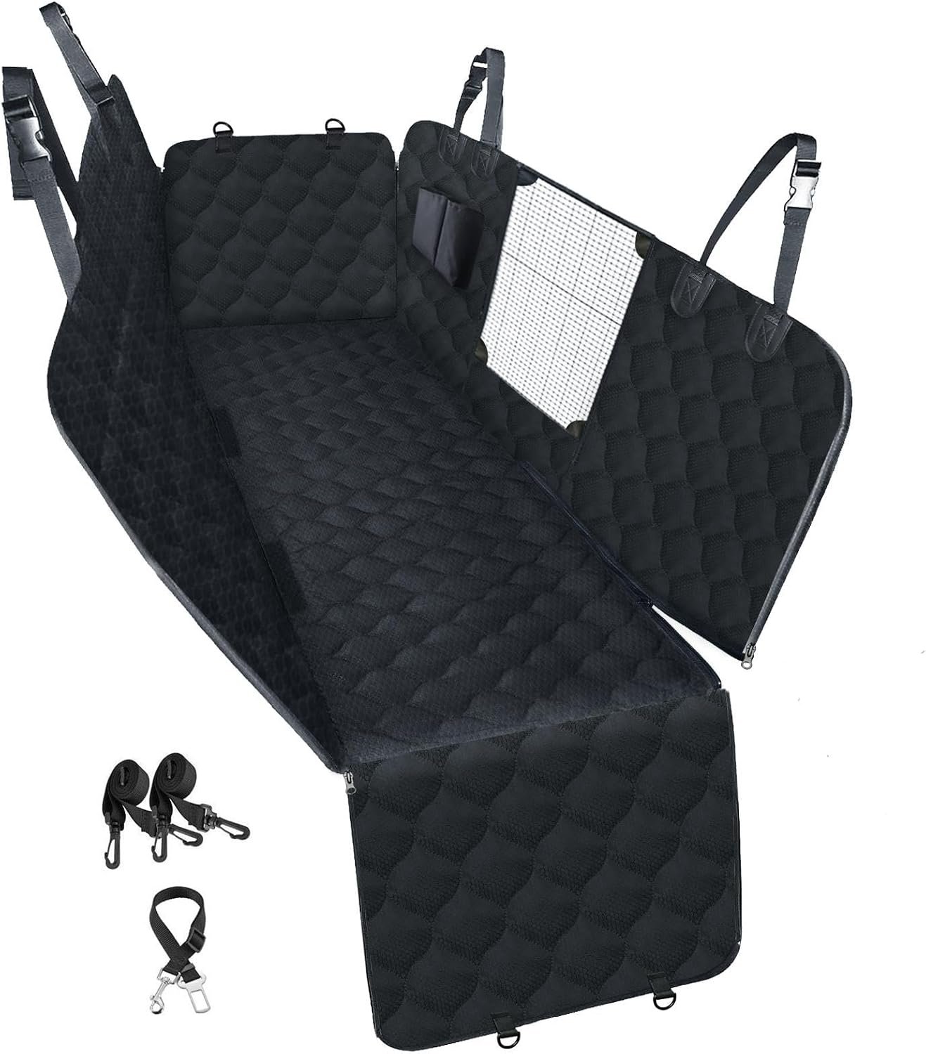 PETICON Dog Car Seat Cover for Back Seat, Waterproof Dog Hammock for Pets