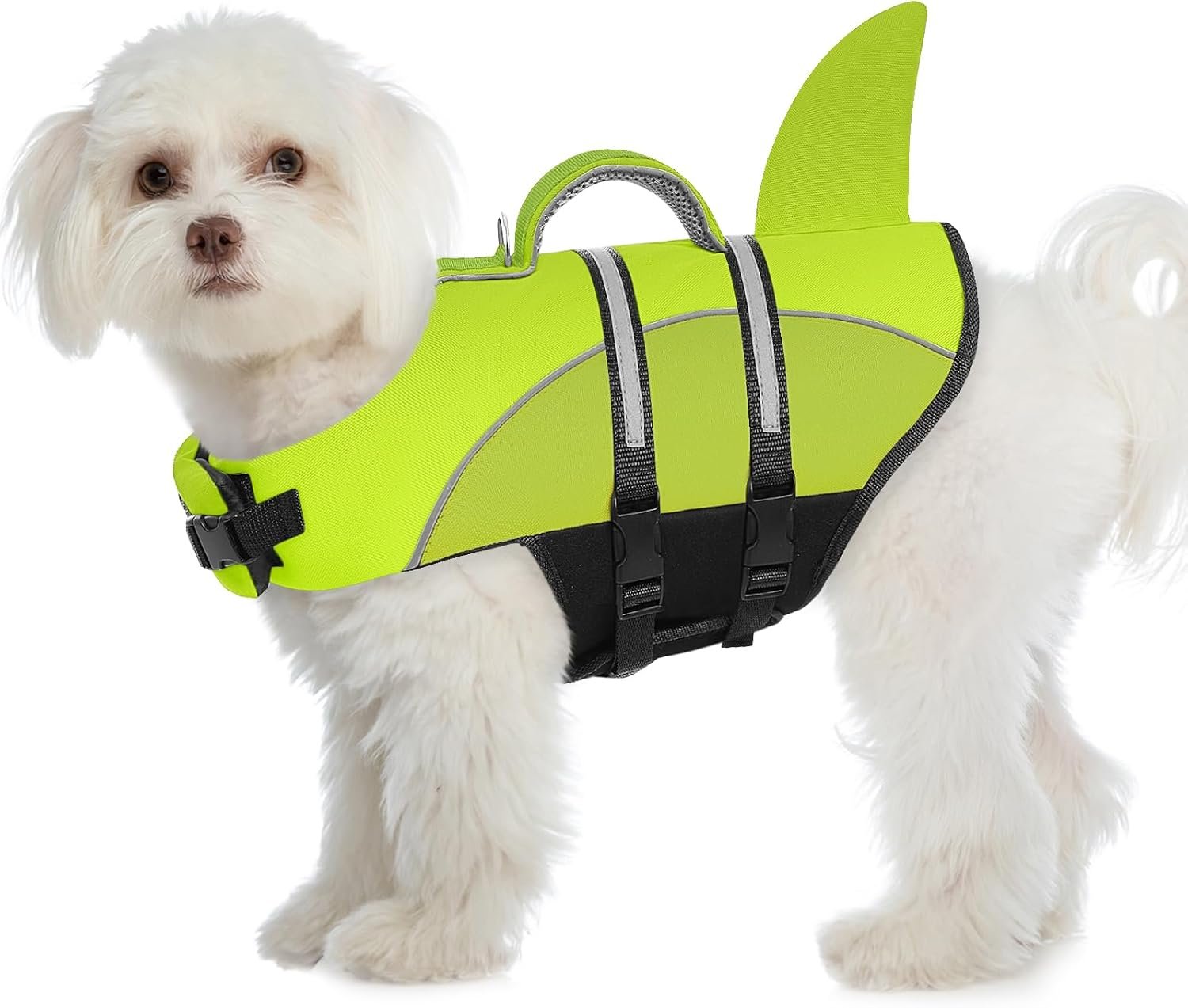 Queenmore XS Dog Life Vest for Swimming Extra Small Shark Dog Life Jacket