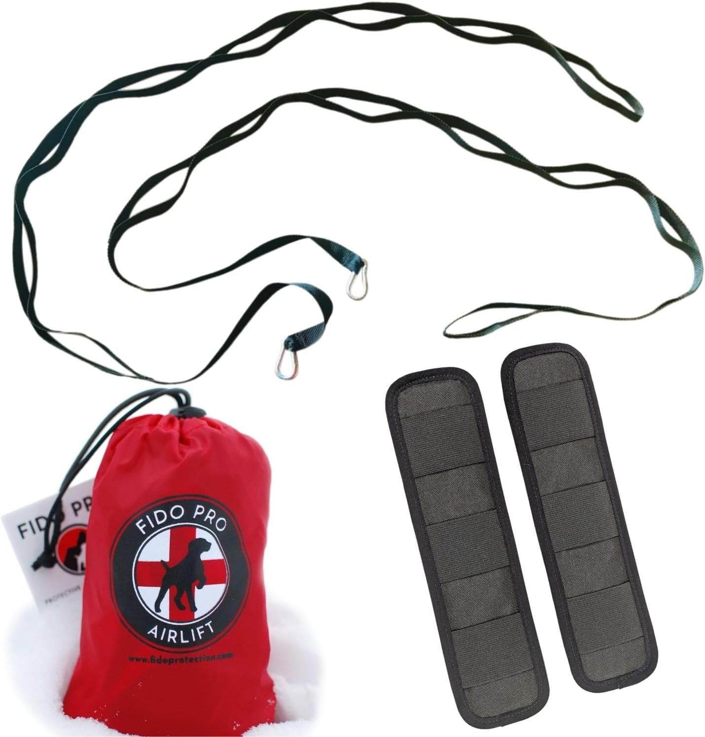 Fido Pro Airlift Emergency Dog Rescue Sling – Red XL 2 Person Assisted Carry