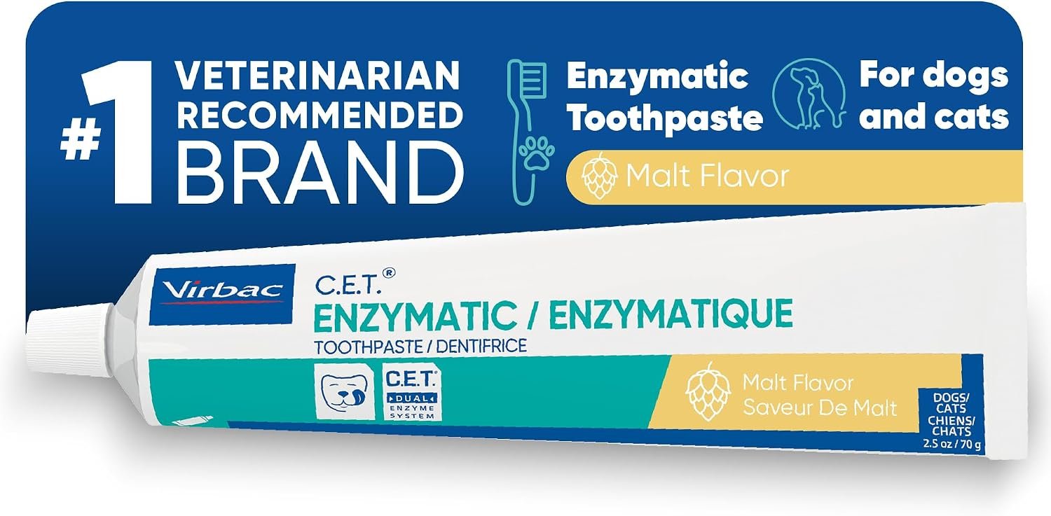 C.E.T. Enzymatic Toothpaste for Dogs and Cats, Malt, 2.5oz