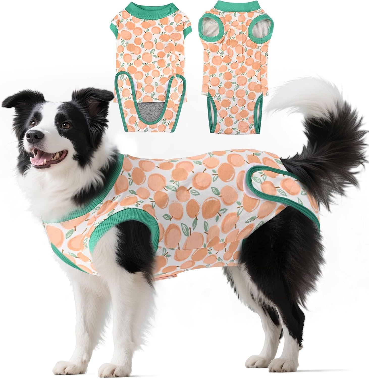 HeavenEye Dog Surgery Recovery Suit Onesies-Soft Cone Alternative for Female & Male Dogs, Post-Op Protective Wear, Stop Licking, Comfy Body Suit for Spay/Neuter After Surgery(Orange,S)