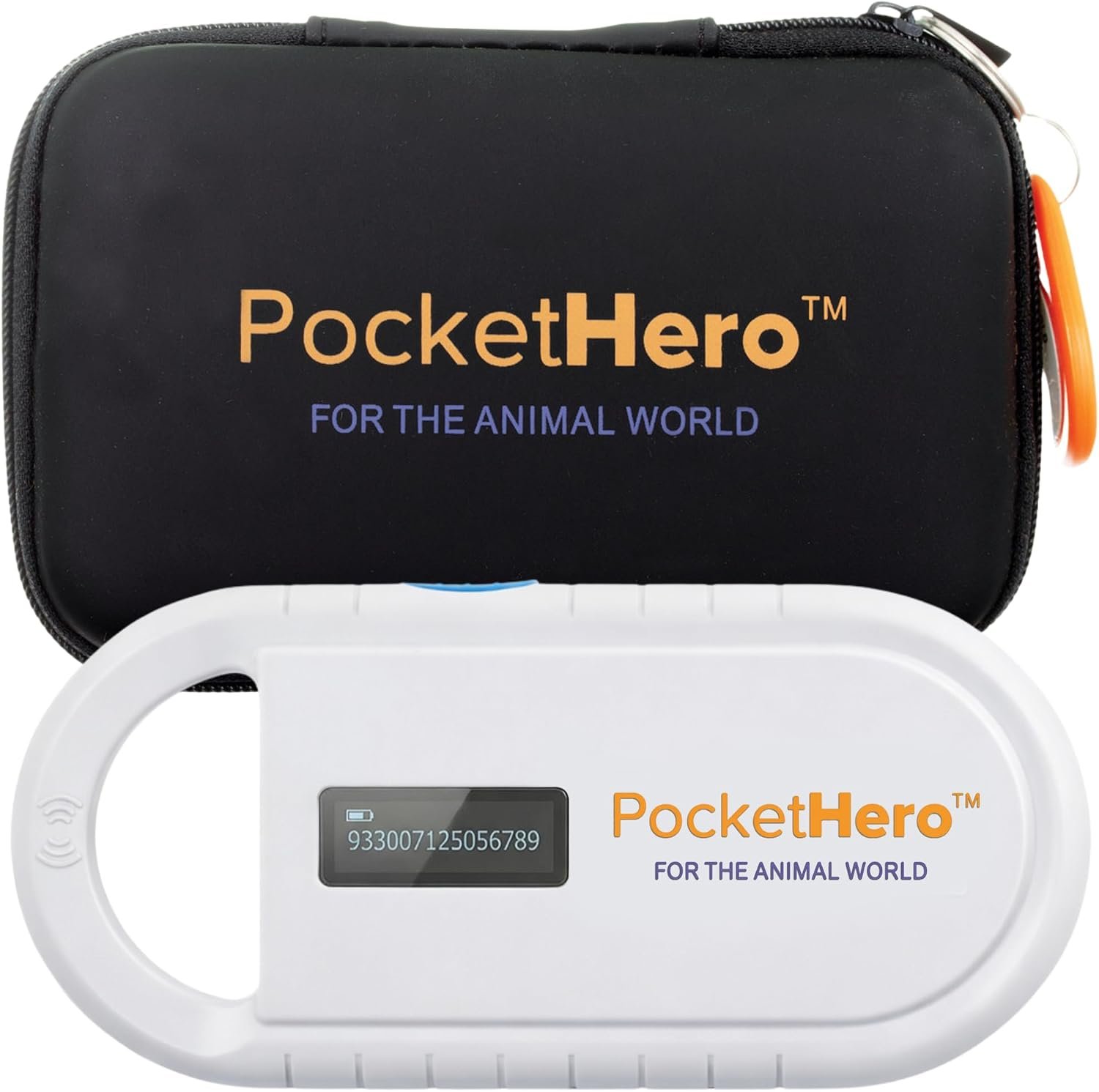 Pocket Hero ISO Microchip Scanner for Pets with Black Pouch & Test Chip