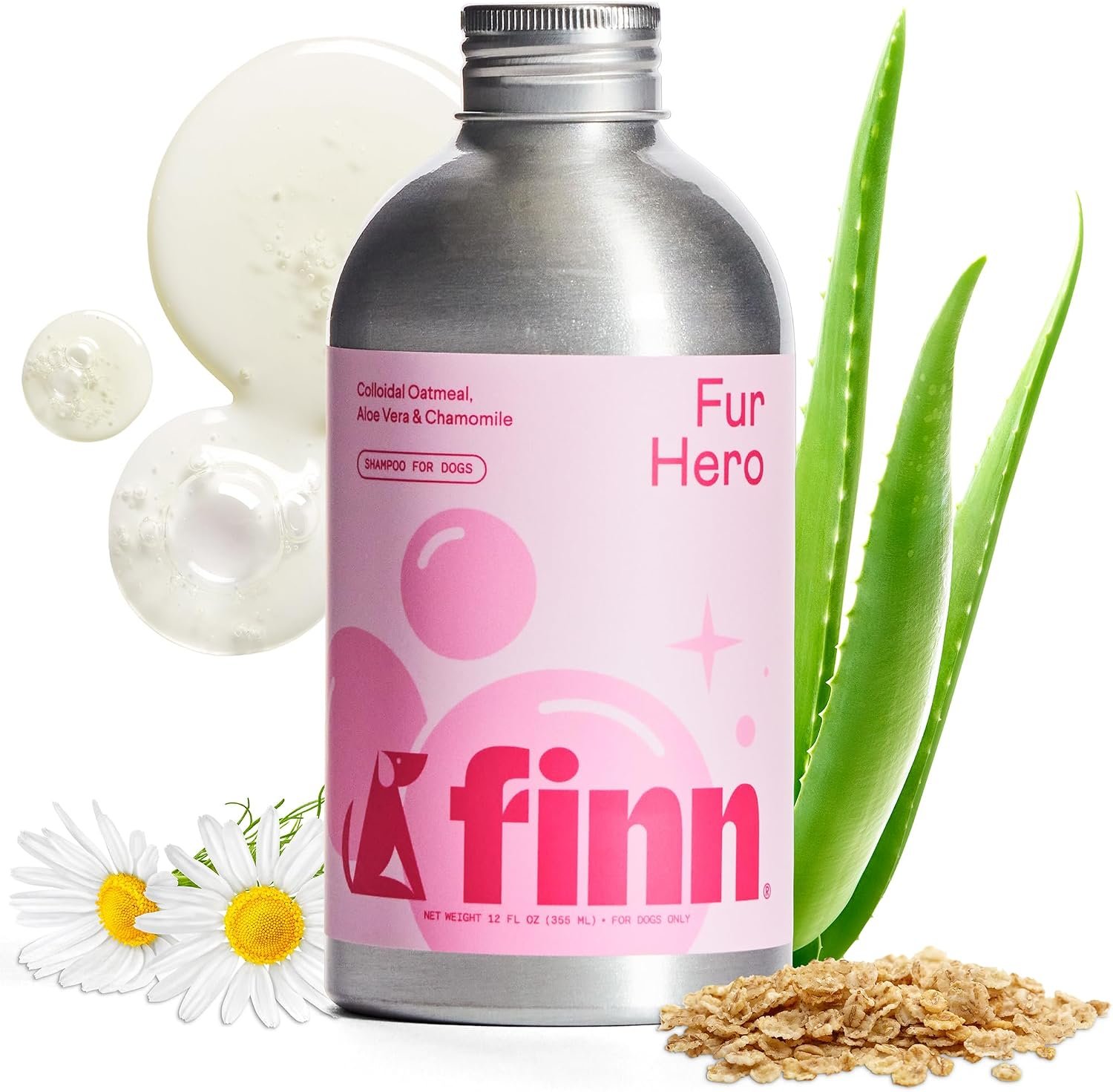 Finn Fur Hero Oatmeal Dog Shampoo – Itchy Skin Relief – Sulfate-Free