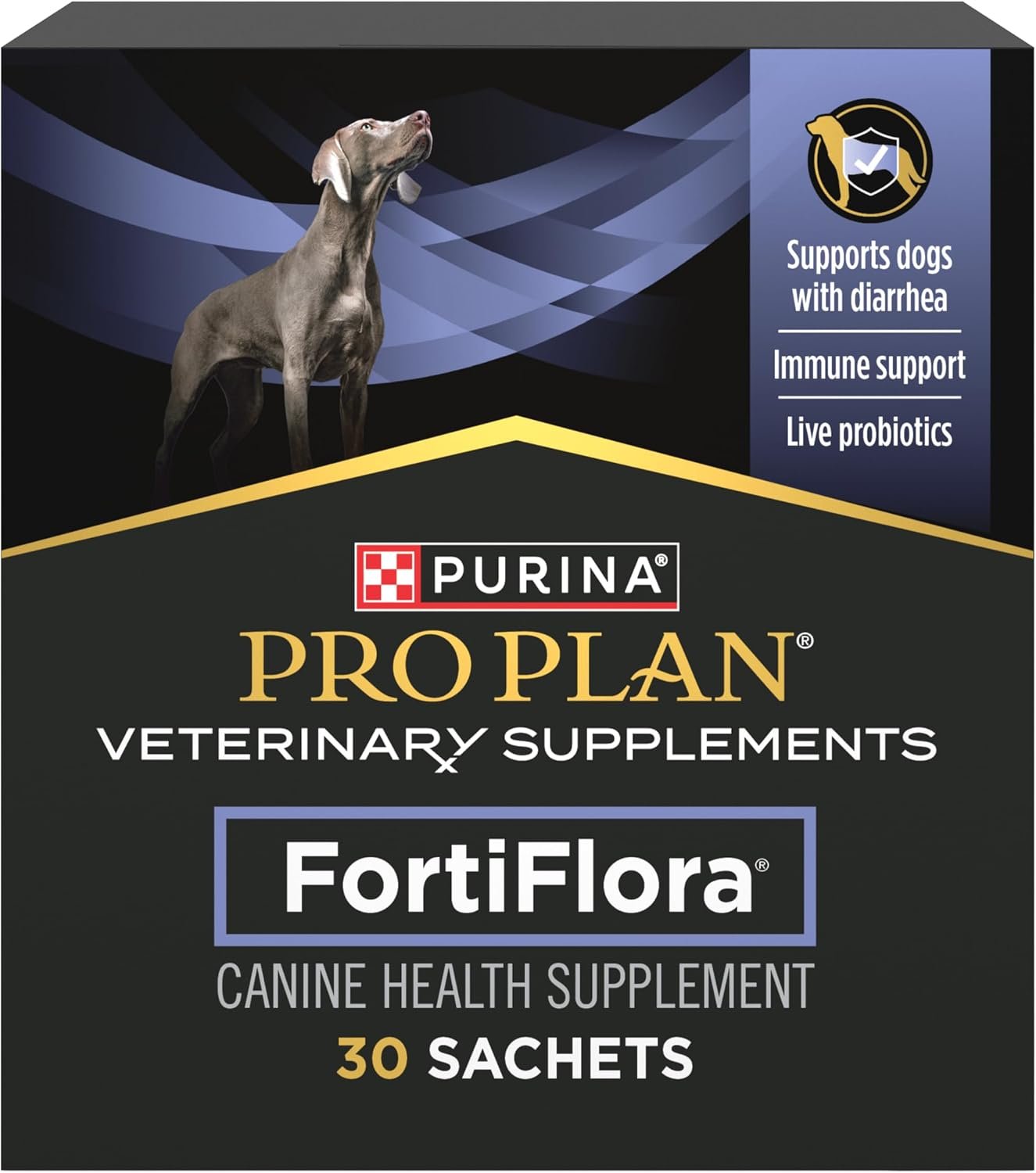 Purina Pro Plan Veterinary Supplements FortiFlora Probiotic Powder for Dogs, Daily Support for Digestive and Immune Health and Occasional Diarrhea